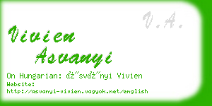 vivien asvanyi business card